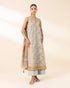 Unstitched Women's Grey Lawn Printed Shirt Dupatta